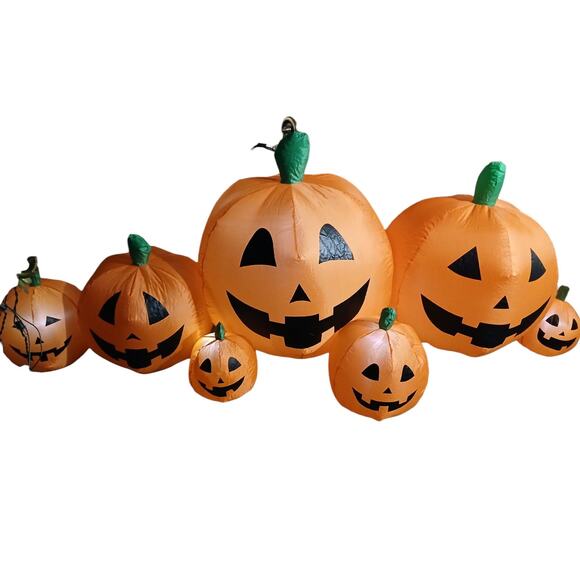 Inflatable LIGHTED Large 8' PUMPKIN PATCH Air blown Yard Outdoor Indoor Party - Picture 15 of 15
